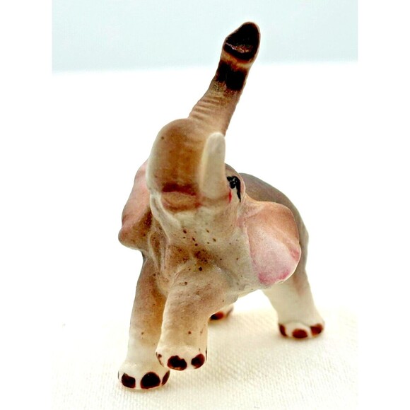 Vtg Elephant Family Trunks Up‎ Figurine Lot of 3 Bone China Ceramic Japan 1960s - Picture 11 of 16